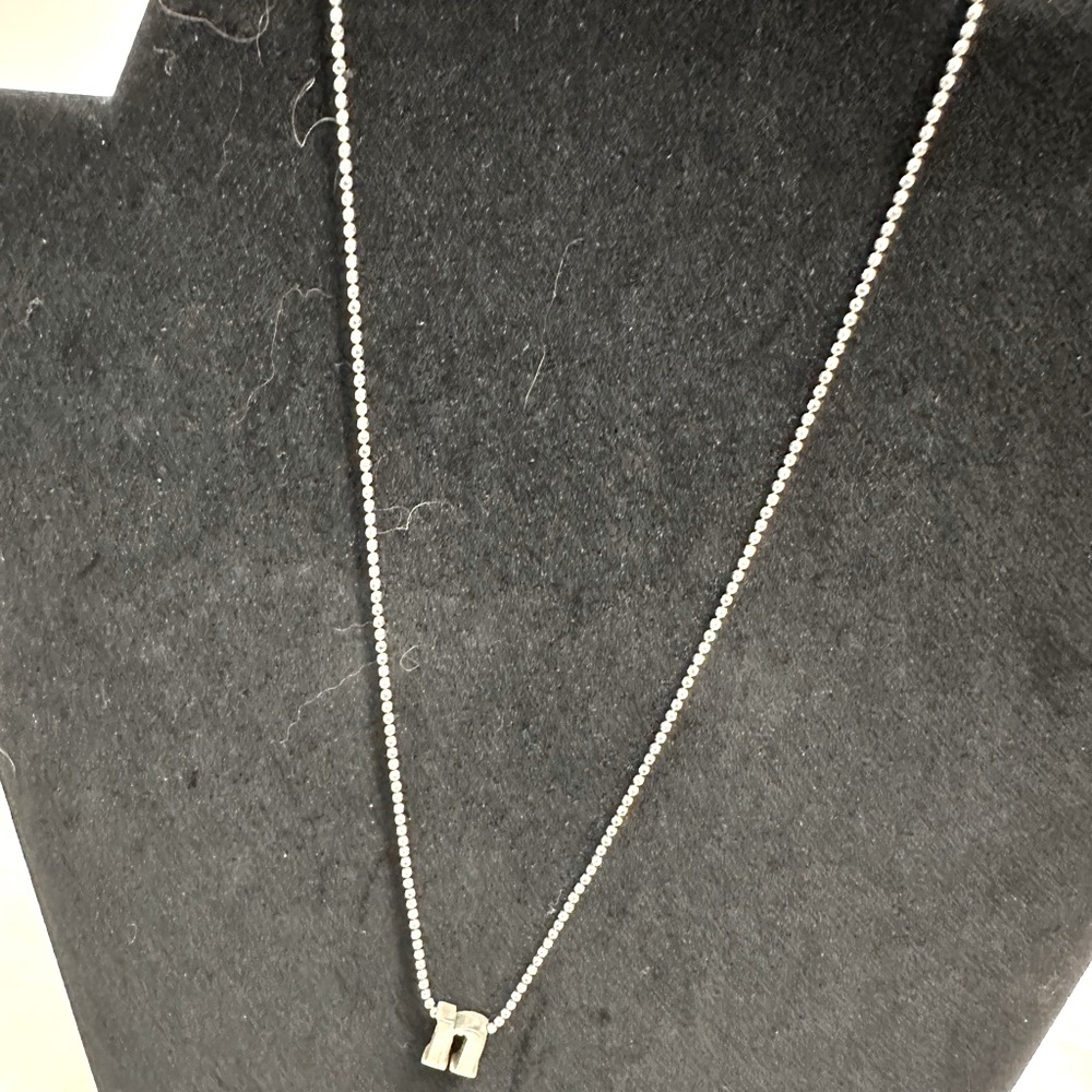925 Sterling Silver Initial “n” Necklace!
